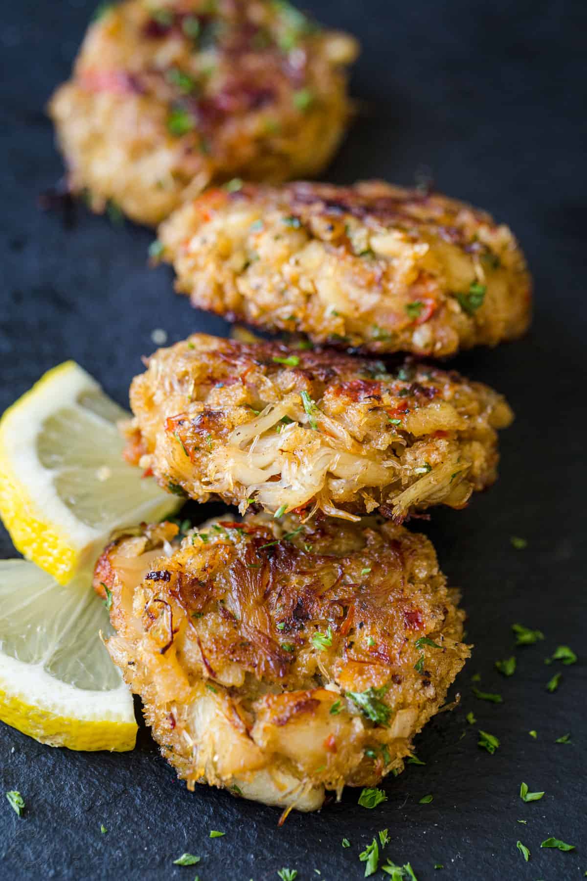 Thathi's handwritten crab cakes recipe — page 1